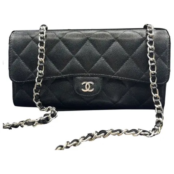 CHANEL - Classic Caviar Flap long Wallet NEWš„wallet on chain crossbody bagāļø - Picture 11 of 12